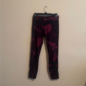 lululemon athletica Align Burgundy and Black Leggings.